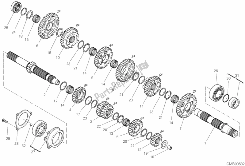 Toutes les pièces pour le Boîte De Vitesses du Ducati Superbike Panigale V4 Speciale 1100 2019